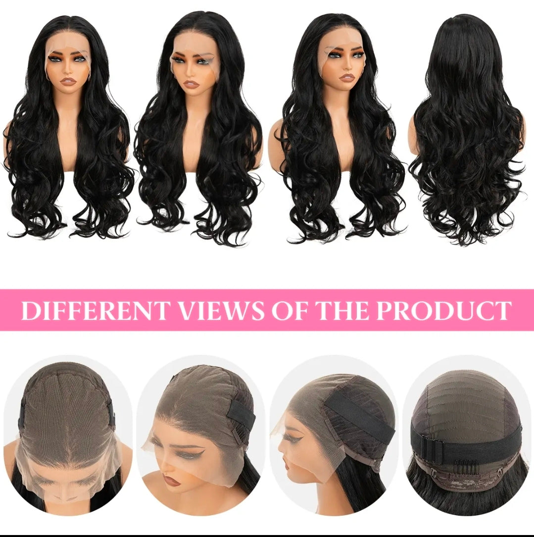 Divina – 13x6 Super Wave Lace Frontal Wig | Natural Black 1B