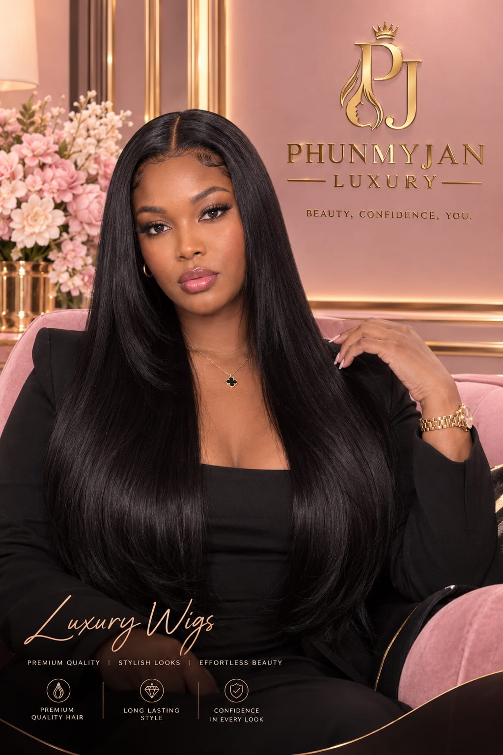 Angelina – 13x4 Straight Lace Frontal Wig | Burgundy 99J